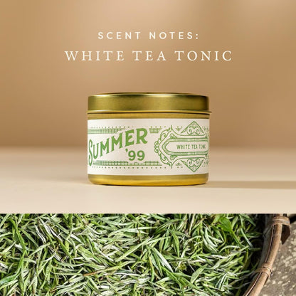 Scent Library Summer '99 Scented Candle | Designed by Erin Napier | Soy Wax Blend | Made in The USA by Laurel Mercantile | Long-Lasting 24+ Hour Burn Time (5 oz) | Great Gift for Women and Home