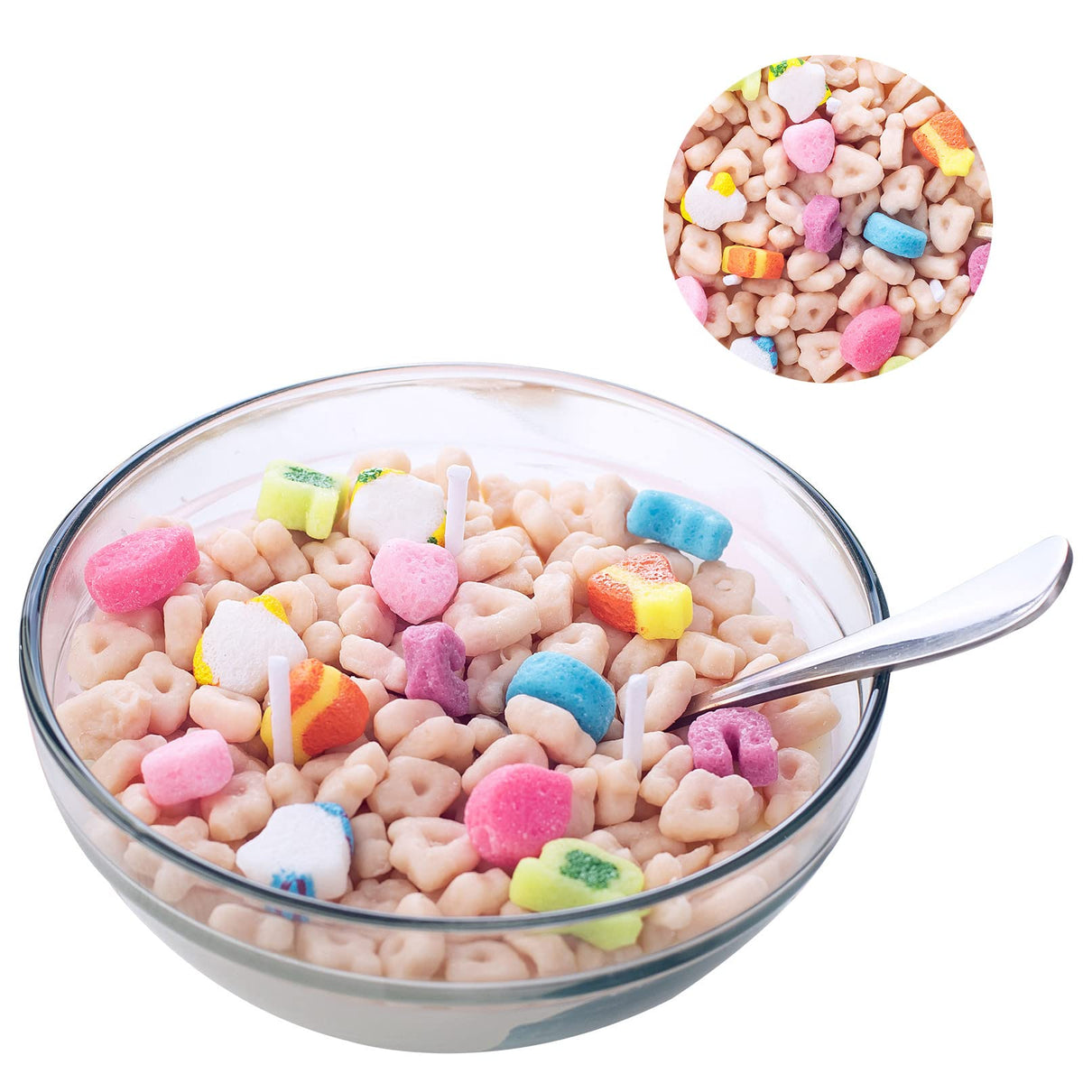 Funny French Vanilla Cereal Bowl with Metal Spoon Candle Morning Ritual Gift