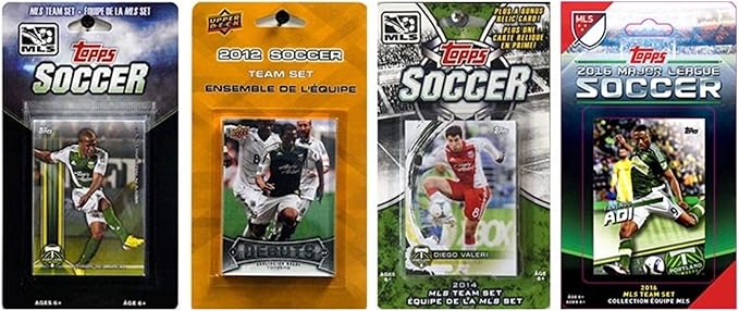 MLS Portland Timbers 4 Different Trading Card Sets White