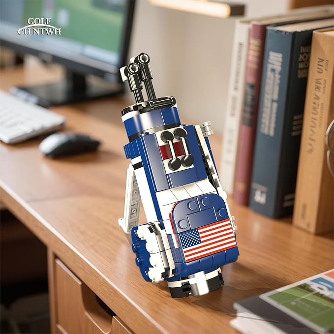 Golf Bag Toy Building Set Compatible with Lego Golf - Golf Party Decor Desk Decor Gag Golf Gift