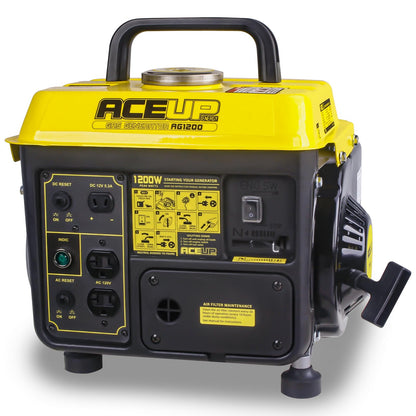 Aceup Energy 1200W Gas Generator, Small Lightweight Generator for Home Use, EPA Compliant