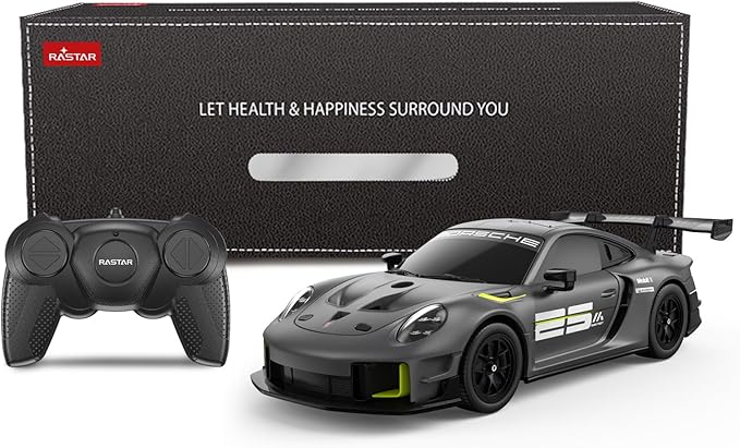 RASTAR Porsche 911 GT2 RS Model Car 1:24 Scale RC Porsche 911 GT2 RS Clubsport 25 Remote Control Car for for Kids Adults RC Sports Supercar Grey