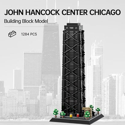 John Hancock Center Chicago Architecture Model Building Blocks Sets The Office Landmarks Skyline Set Toys Collection for Kids Adults 1284Pcs