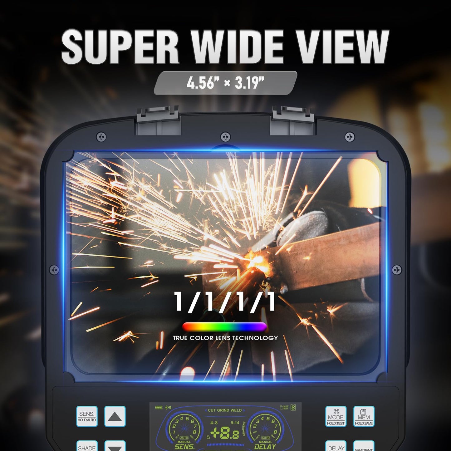 ‎YESWELDER CT-520 Tig Welder & Plasma Cutter, 5-In-1 Multifunctional Welding Machine & Large View Intelligent Auto-Shade Auto-Darkening Welding Helmet