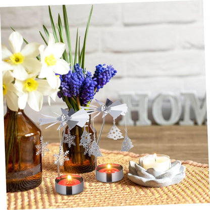 Cabilock 3pcs European Style Metal Carousel Candleholder for Wedding and Home Decoration Romantic Candle Stand for Dining Table Centerpieces Elegant Accent for Gatherings and Parties