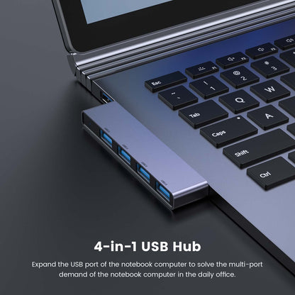 Fidioto USB Hub, 4-Port USB Splitter(1 * 3.0 Hub, 3 * 2.0 Hub) USB Splitter USB Expander for Laptop,Windows PC,Mac,Printer,Flash Drive,Mobile HDD, Notebook PC