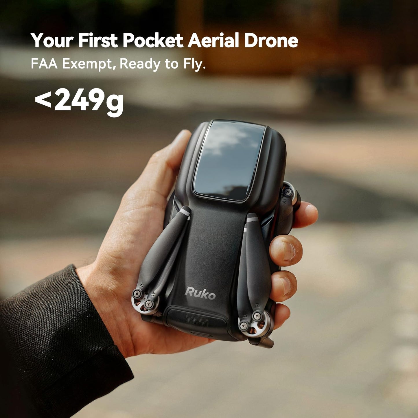 Ruko U11MINI 4K, Drones with Camera for Adults 4K Video 8K Photo, Under 249g, 3-Axis Gimbal, 20000ft FPV Transmission, AI Takeoff/Landing, Auto Return, GPS with Beeper, TOF, Beginner (96-Min Flight)