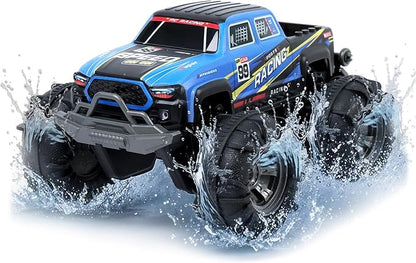 Waterproof Monster Truck Gesture RC Car 4WD Amphibious Hand Controlled Remote Control Toy for Kids All-Terrain Off-Road Vehicle for Boys Ages 6-7 8 9 10 11 12 Year Old Present