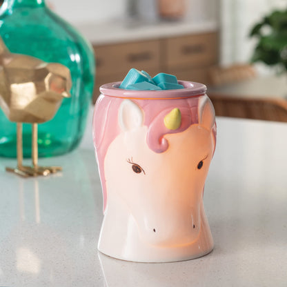 Candle Warmers ETC. Illumination Fragrance Warmer- Light-Up Warmer for Warming Scented Candle Wax Melts and Tarts or to Freshen Room, Unicorn
