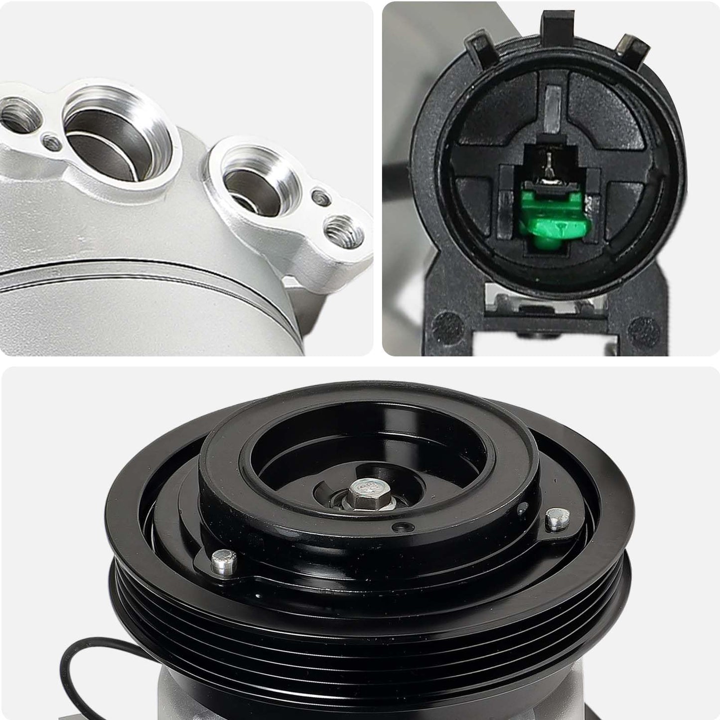 AISIN AFTERMARKET ACCHY-00943 Air Conditioner AC Compressor - Compatible with Hyundai Accent 2010-2011 1.6L - with 4-Pulley Groove, with Clutch