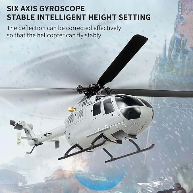 GoolRC C186 Remote Control Helicopter 4 CH Single Propeller Without Ailerons RC Helicopters with 6-axis Gyro Stabilization Altitude Hold RC Airplane Drone Toys for Teen Adults