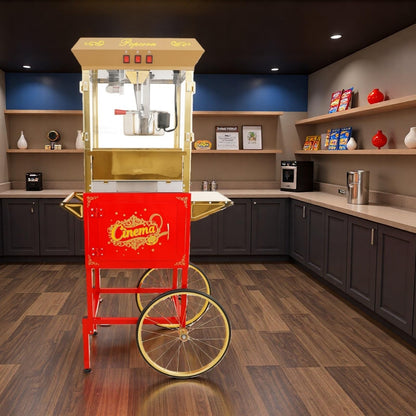 Trygoal Commercial Popcorn Machin with Cart
