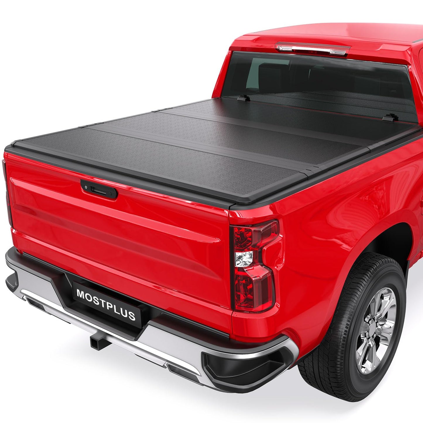 MOSTPLUS Fiberglass Tri Fold Tonneau Cover Hard Truck Bed Compatible with 1999-2007 Chevy Silverado GMC Sierra 1500 Fleetside 6.5 FT Bed (78.8 inch) - 3-Fold Bed