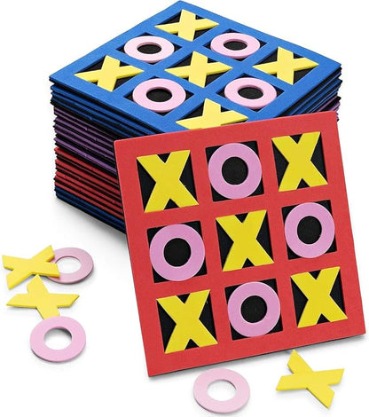 Tic Tac Toe (Bulk Pack of 120) 5x5 Foam Tic-Tac-Toe Mini Board Game Toys for Kids Birthday Party Favors Goody Bag Stuffers Classroom Prizes &amp Occupational Therapy