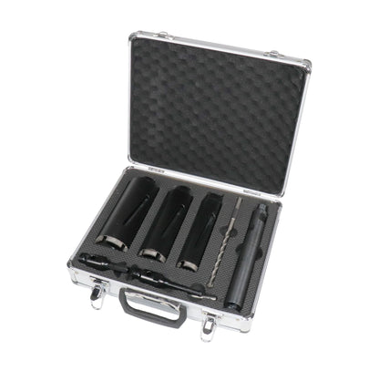 Steel Dragon Tools 3-Piece 1.5-inch to 2.5-inch Dry Diamond Core Drill Bit Kit with Hex SDS Adapters and Case