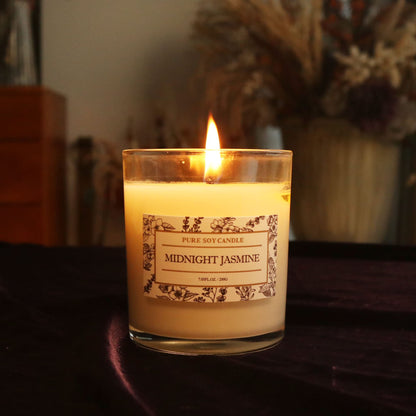 Aronica Jasmine & Magnolia Scented Soy Candles - White Floral Candle Gift for Women, Spring & More