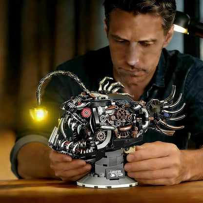 Mechanical Lantern Fish Building Set Compatible with Lego for Adult Creative Ocean Perfect as an Office or Home décor for Adults(1038PCS)