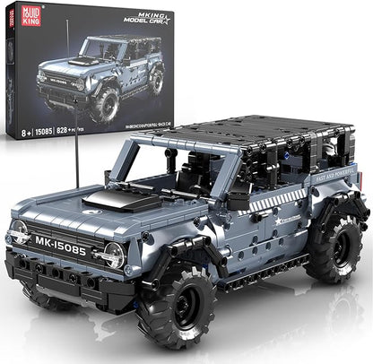 Mould King 15085 Off-Road Vehicle Building Sets Pull Back &amp Launch Car Building Blocks Kit Collectible Car Model Toy for Adults Teens 12+ (828 Pieces)