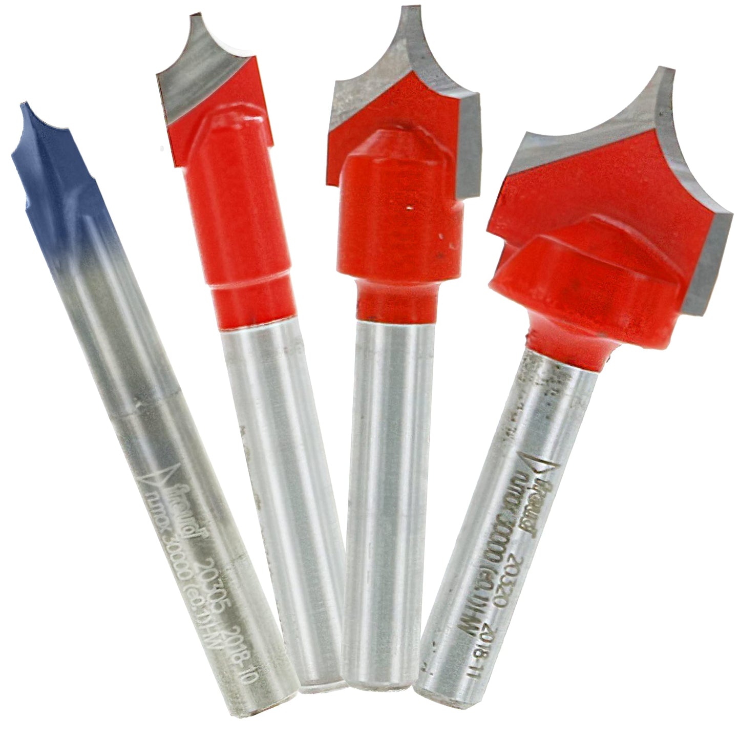 Freud 4 Piece Radius "V" Groove Bit Set with 1/4" shanks (87-115)
