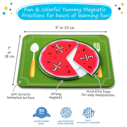 Simply Magic 166 PCS Magnetic Fraction Tiles and Circles & 112 PCS Yummy Magnetic Fractions