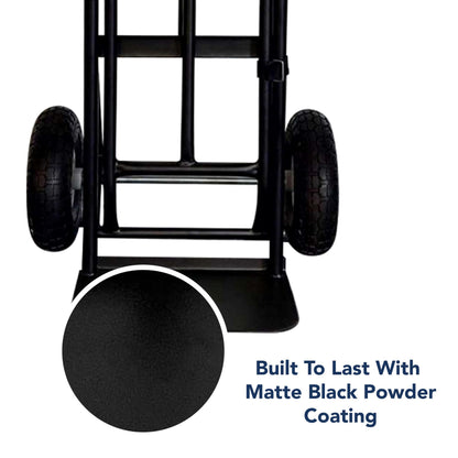 Olympia Tools 800 Lb Sack Hand Truck with Folding Nose, D Handle and 10" Pneumatic Wheels for Home and Office Use