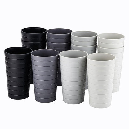 KX-WARE Mixed Drinkware 22-ounce Plastic Tumblers/Drinking Glasses/Party Cups/Iced Tea Glasses Set of 12 Grey Stone | Unbreakable, Dishwasher Safe, BPA Free