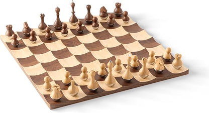 Umbra Wobble Chess Set Walnut