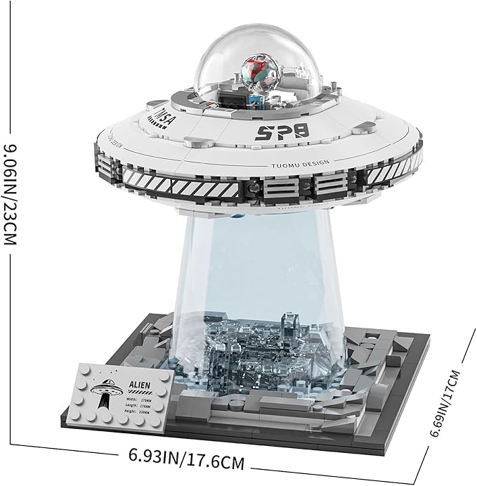 Space UFO Spaceship Building Sets Galaxy Interstellar Spaceship SetsCollection Creative Star Spaceship Building Kit for Animation Fansfor Boys and Gril Age 8-12