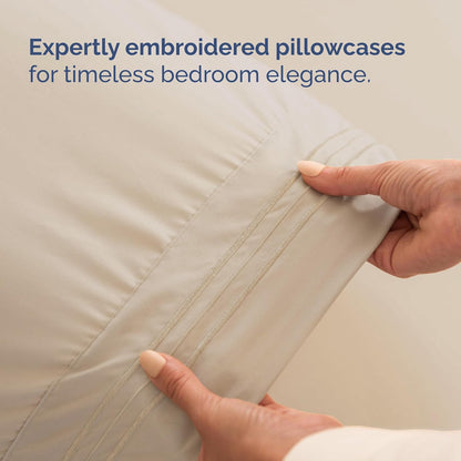 King Size 4 Piece Sheet Set - Ultra-Soft Cooling Bed Sheets for Luxurious Comfort - Oeko-Tex Certified - Wheat
