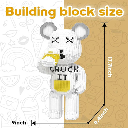 Beer Bear Building Blocks (8235 PCS) 3D Micro Animal DIY Bear Building Blocks for Adults &amp Teenager Creative Toys Ideal Gift for Family &amp Friends