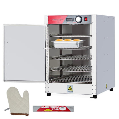 EliteEdge 5-Tier Hot Box Food Warmer 19"x23"x27", 850W Stainless Steel Heated Cabinet/Proofing Cabinet with Water Tray, Fits 1/1 Pans, Perfect for Pizza, Chicken, Patty, Pastry