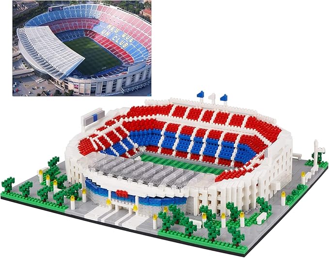 Micro Mini Blocks Football Stadium Series Model Mini Building Blocks Architecture Model Building kit (Camp NOU)
