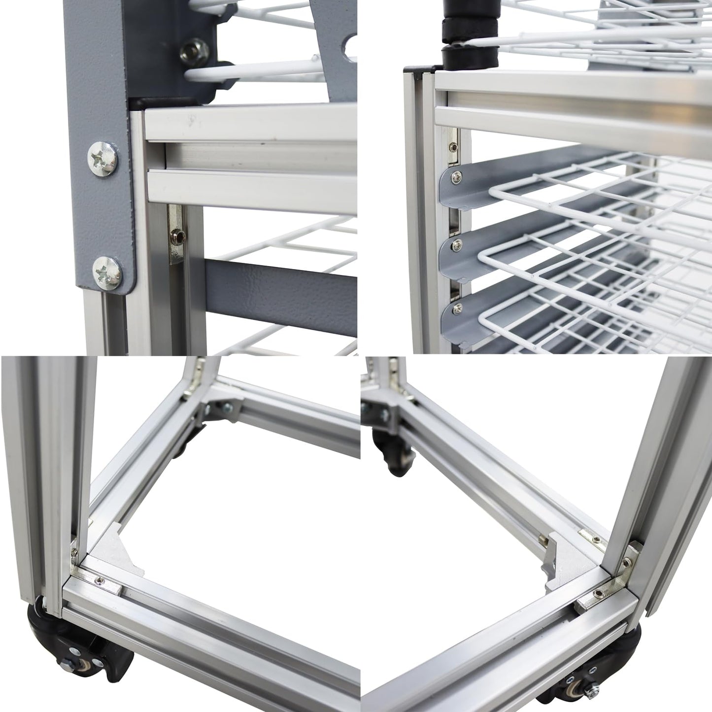 INTBUYING Art Drying Rack Ground-placed Movable Push and Flip-open Removable Paint Art Storage Drying Rack with Wheels for Classroom (30 Shelves) 27 * 17 * 52"