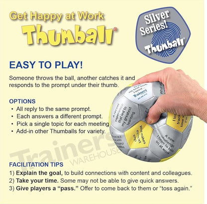 Trainers Warehouse 6 Thumball Collection 32 Prompts for Conversation Team Building Relationship and Training