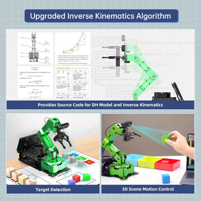 HIWONDER ROS2 ChatGPT Robotic Arm 6DOF Flexible Smart Robot Large AI Models Programming Robot Arm Kit ROS Education AI Vision & Voice Command Scene Understanding, JetArm Standard & Jetson Nano 4GB