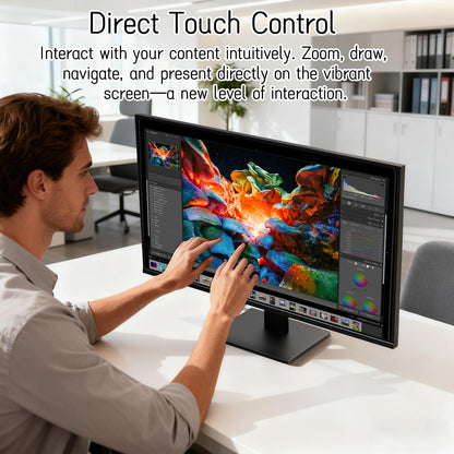 Pisichen Touchscreen Monitor 2K 144Hz 23.8 Inch QHD 2560x1440P Computer Monitor USBC HDMI DP Ports Eye Care Frameless VESA Mount