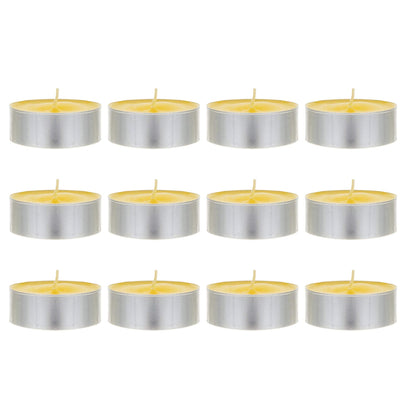 Mega Candles 12 pcs Scented Mega Tea Lights Citronella Candles, Hand Poured Paraffin Wax Candle 8 Hours, Indoor & Outdoor Use, Camping, Festivities, Events, Party Usage, Patio, Barbecue BBQ, Picnics