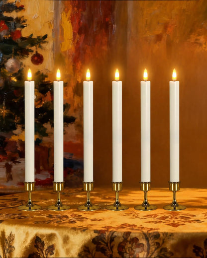 SUNGEGE Christmas Window Candles 6-Pack with Remote Timer (2/4/6/8H), Battery Operated Flameless LED for Windows, Includes Suction Cups, Bases & 2 Remotes – Holiday Decor