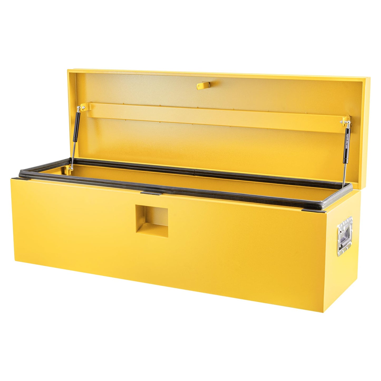 ActiveTrail Heavy Duty Steel Truck Bed Tool Box, 30 Inch Weatherproof Lockable Metal Storage Chest with Gas-Assist Grooved Lid for Pickup, Trailer, RV, Yellow