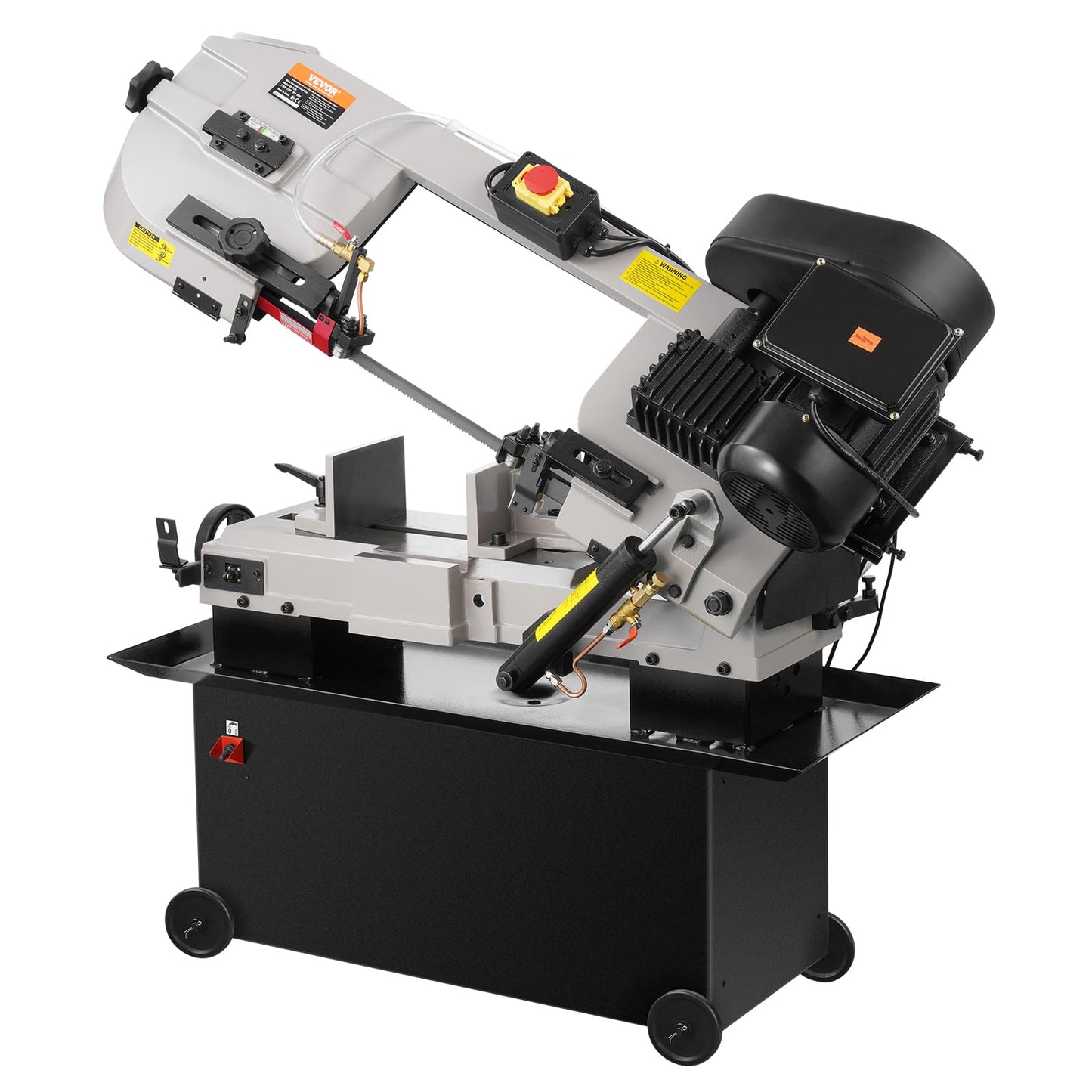 VEVOR Metal Horizontal Band Saw, 7 x 12 in Rectangular Cutting Capacity, 110/220V Vertical Cutting Bandsaw with 1.1 kW Motor, 0-45° Angle Adjustment, Variable Speed, for Metal, Wood, and Plastic
