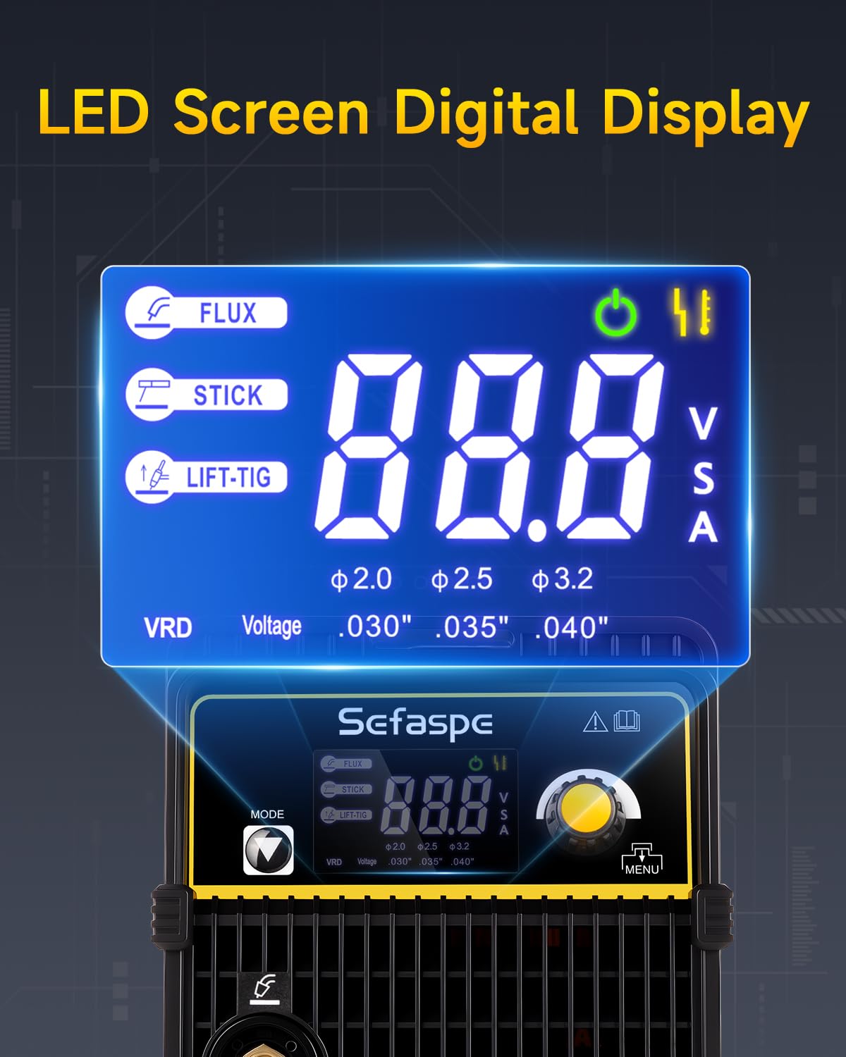 135A MIG Welder,110V 3-in-1 Flux Core Gasless MIG/Stick/Lift TIG Welding Machine with Synergic Control, Large LED Display, VRD Safety, Portable IGBT Inverter Welder for Beginners, DIY & Home Repair
