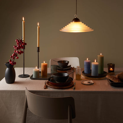 Bolsius Tapered Dinner Pillar Candles - Spice Brown - Pack of 9 - Long Burning Time of 13 Hours - Household Candle - Interior Decoration - Unscented - Natural Vegan Wax - 27 x 2.3 cm