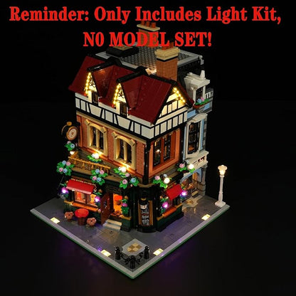 LED Light Set Compatible with Lego 10350 Tudor Corner Icons Building Blocks Model - Model Set NOT Included