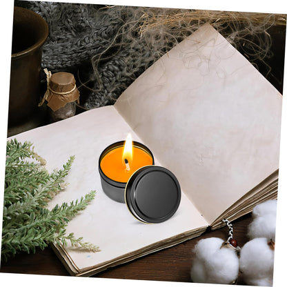 HAKIDZEL 4pcs Metal Can Candle Jars Aromatherapy Candle Holder Diy Tealight Tins