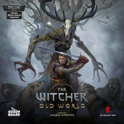 The Witcher Old World Deluxe Edition Board Game - Fantasy &amp Adventure Strategy Game for Adults Ages 14+ 1-5 Players 90-150 Min Playtime Made by Go On Board