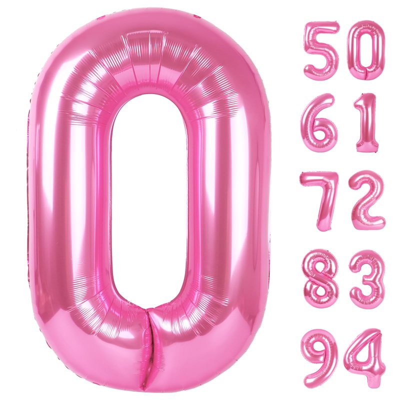 Pink Number 22 Balloons 40 inch, 22 Number Balloons, 22nd Birthday Decorations, 22 Year Old Women Pink Party Supplies