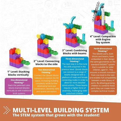 Engino STEAM Labs Learning About Wild Animals Construction Toys for Ages 3+ Building Blocks STEM Kit for Girls &amp Boys Preschool Educational Toys (5 Models)
