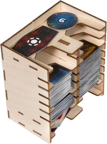 The Broken Token Imperious Twilight Box Game Organizer Compatible with Twilight Imperium - Wooden Game Organizing Box with Multiple Trays