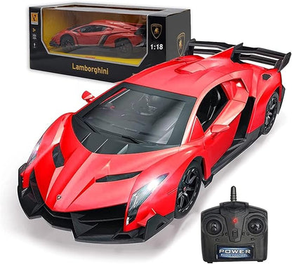 Remote Control Car RC Cars Racing Car 1:18 Licensed Toy RC Car Compatible with Lamborghini Model Vehicle for Boys 678 Years Old Halloween red