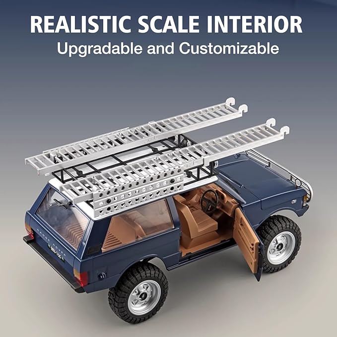 RC Rock Crawler MN-168 Ranger Rover 1:12 RC Climbing Car 4WD Off-Road RC Crawler RTF 2.4Ghz 4x4 All Terrain Car with 1200Mah Battery for Adults